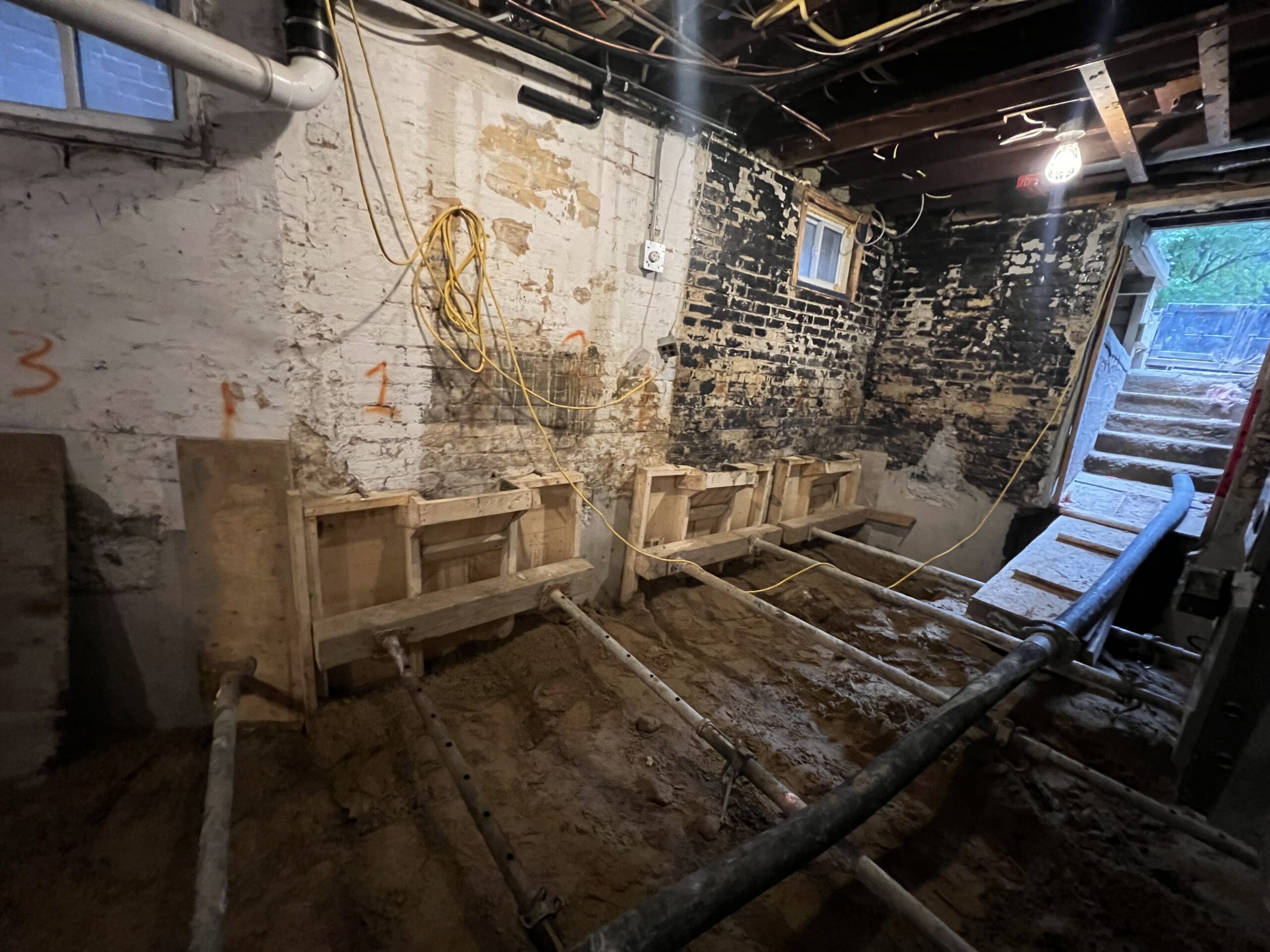 Basement underpinning — Blake-Jones, Toronto