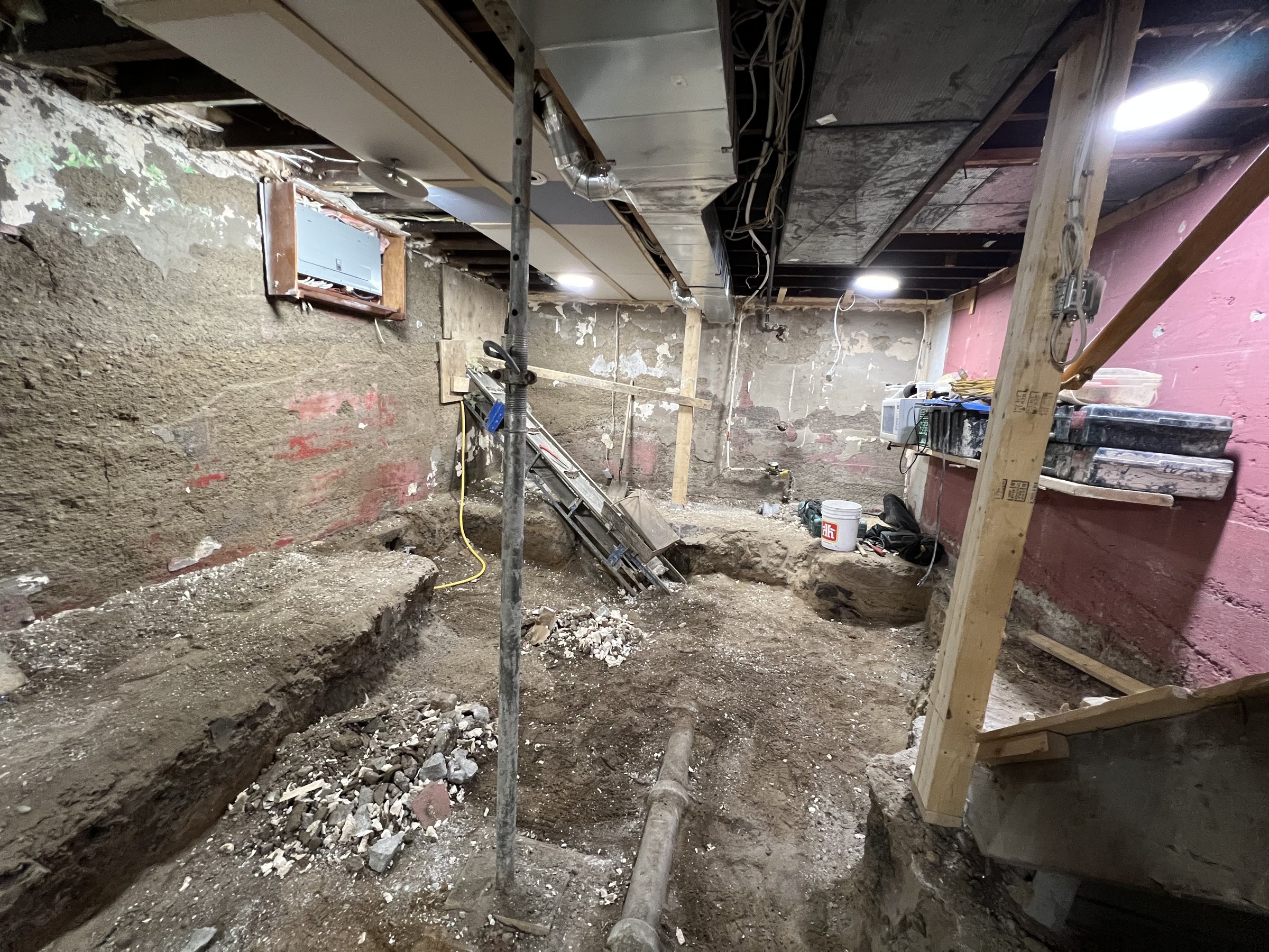 Basement underpinning — Upper Beaches, Toronto