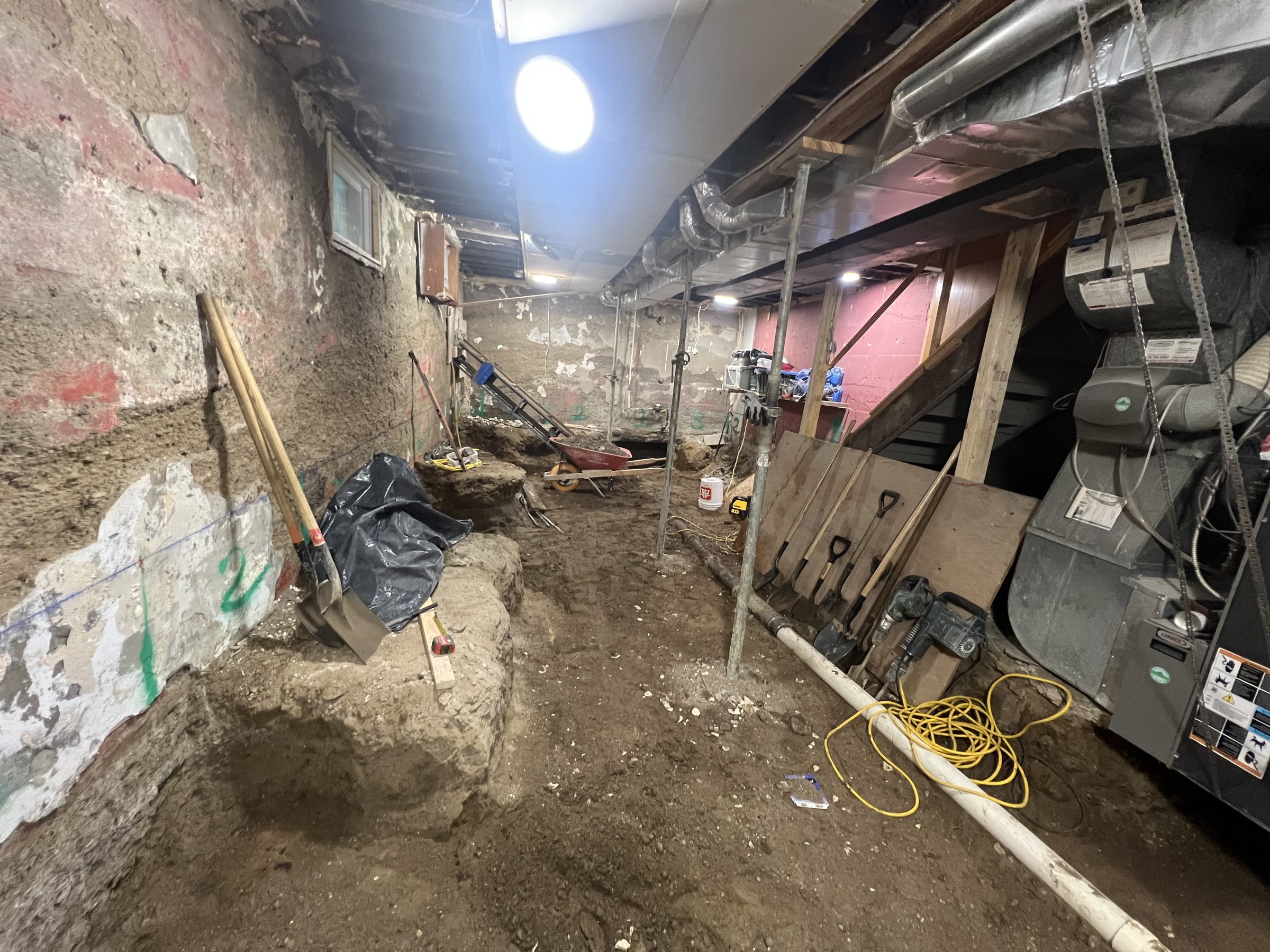 Basement underpinning — Upper Beaches, Toronto