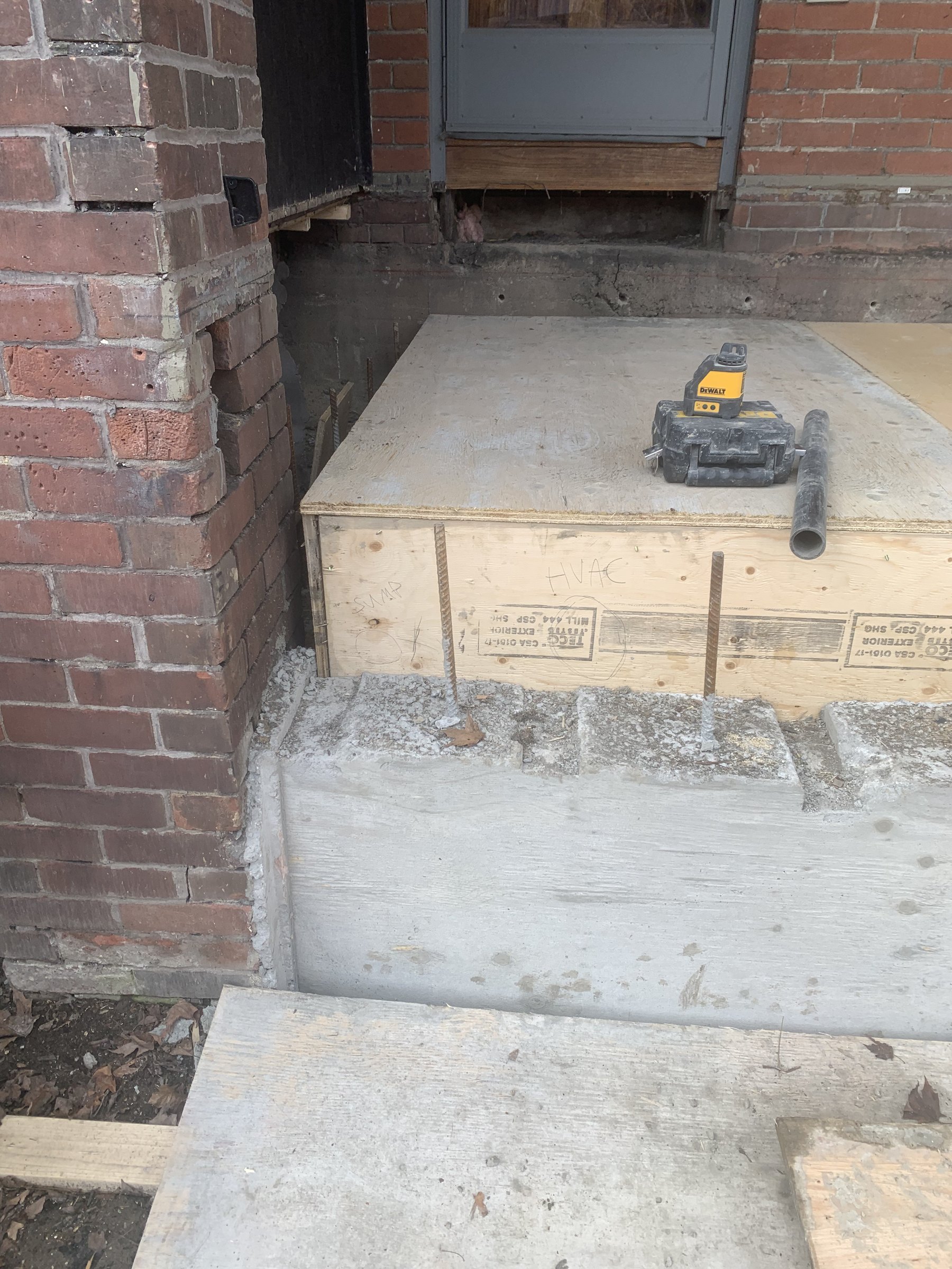 Basement underpinning — South Riverdale, Toronto