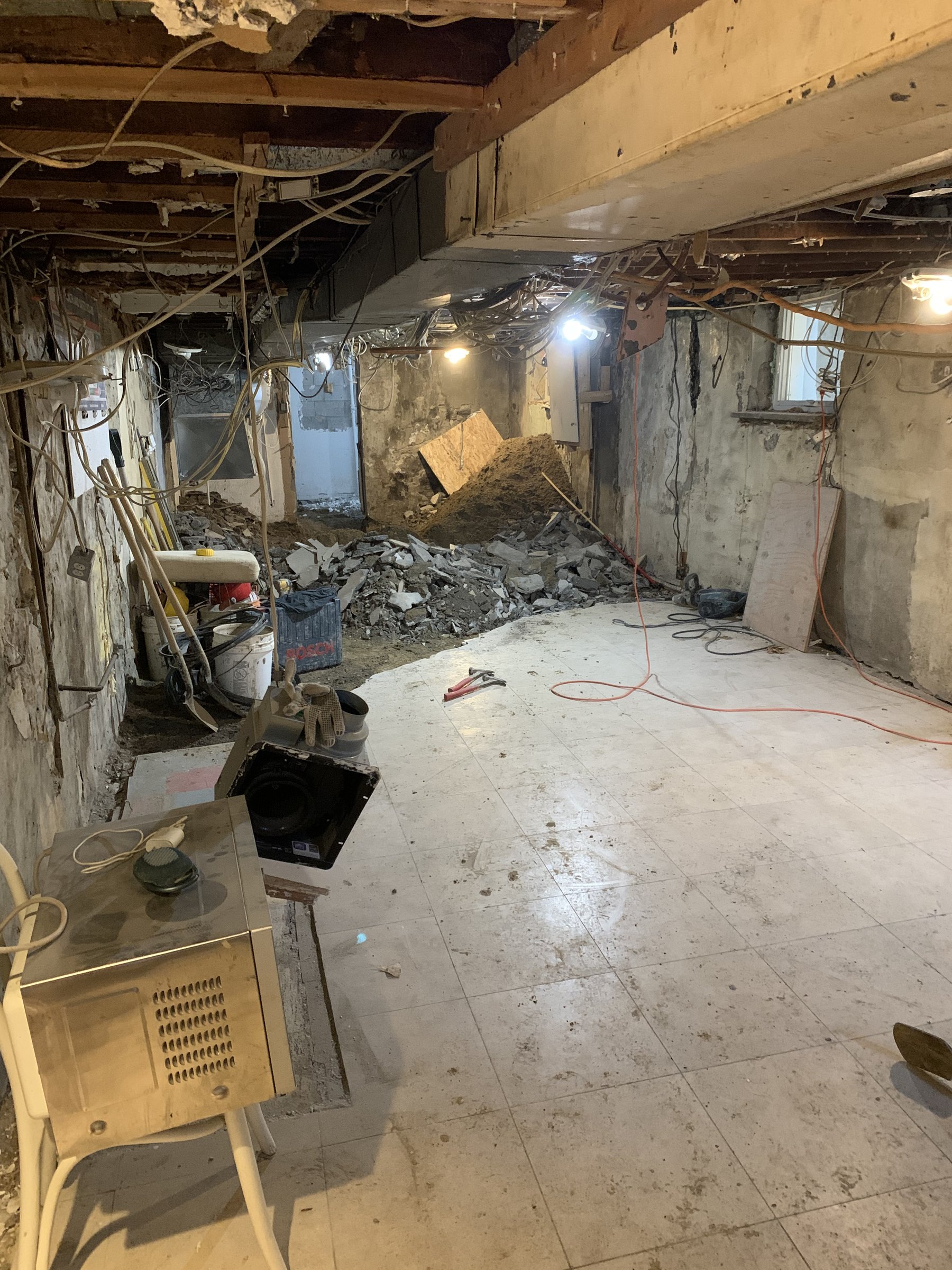 Basement underpinning — Dovercourt Village, Toronto
