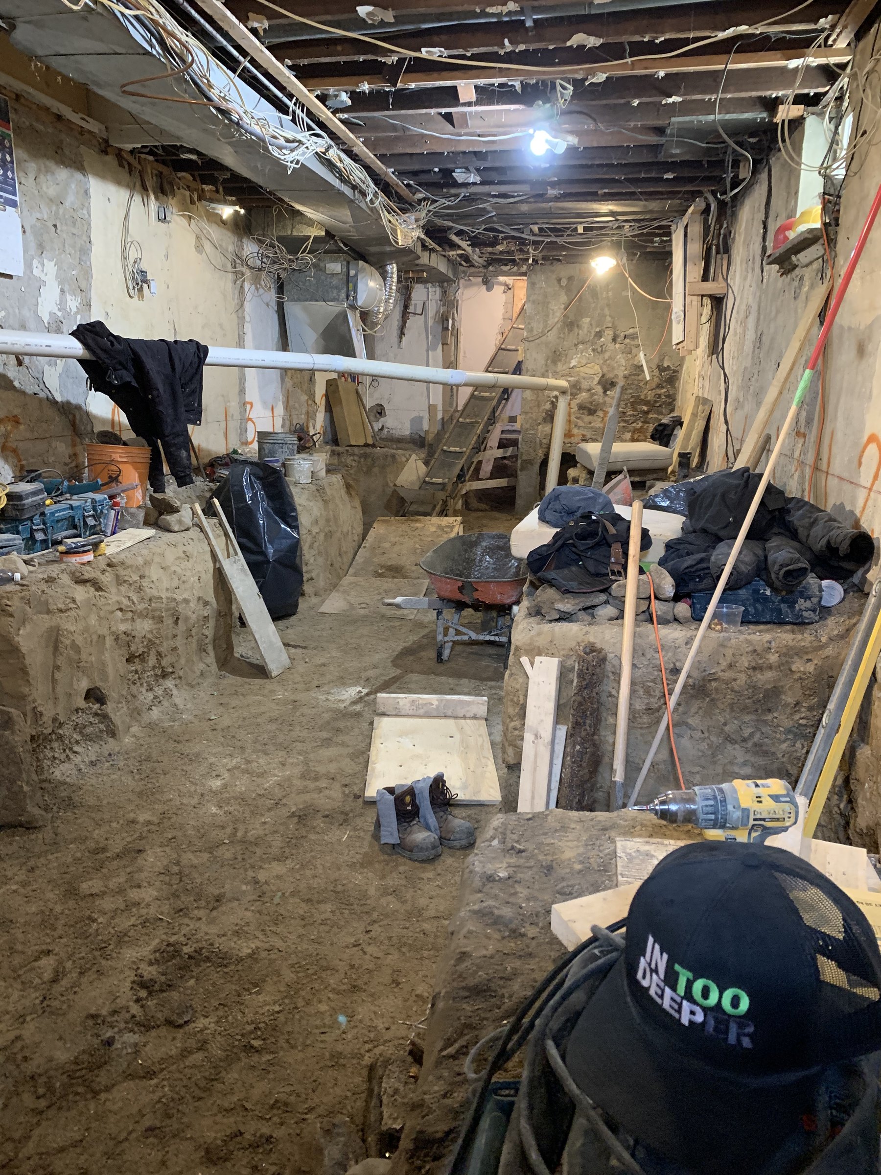 Basement underpinning — Dovercourt Village, Toronto