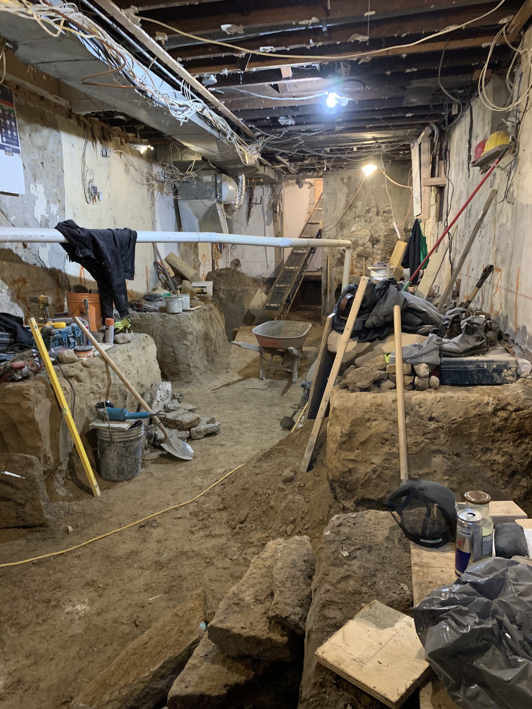 Basement underpinning — Dovercourt Village, Toronto