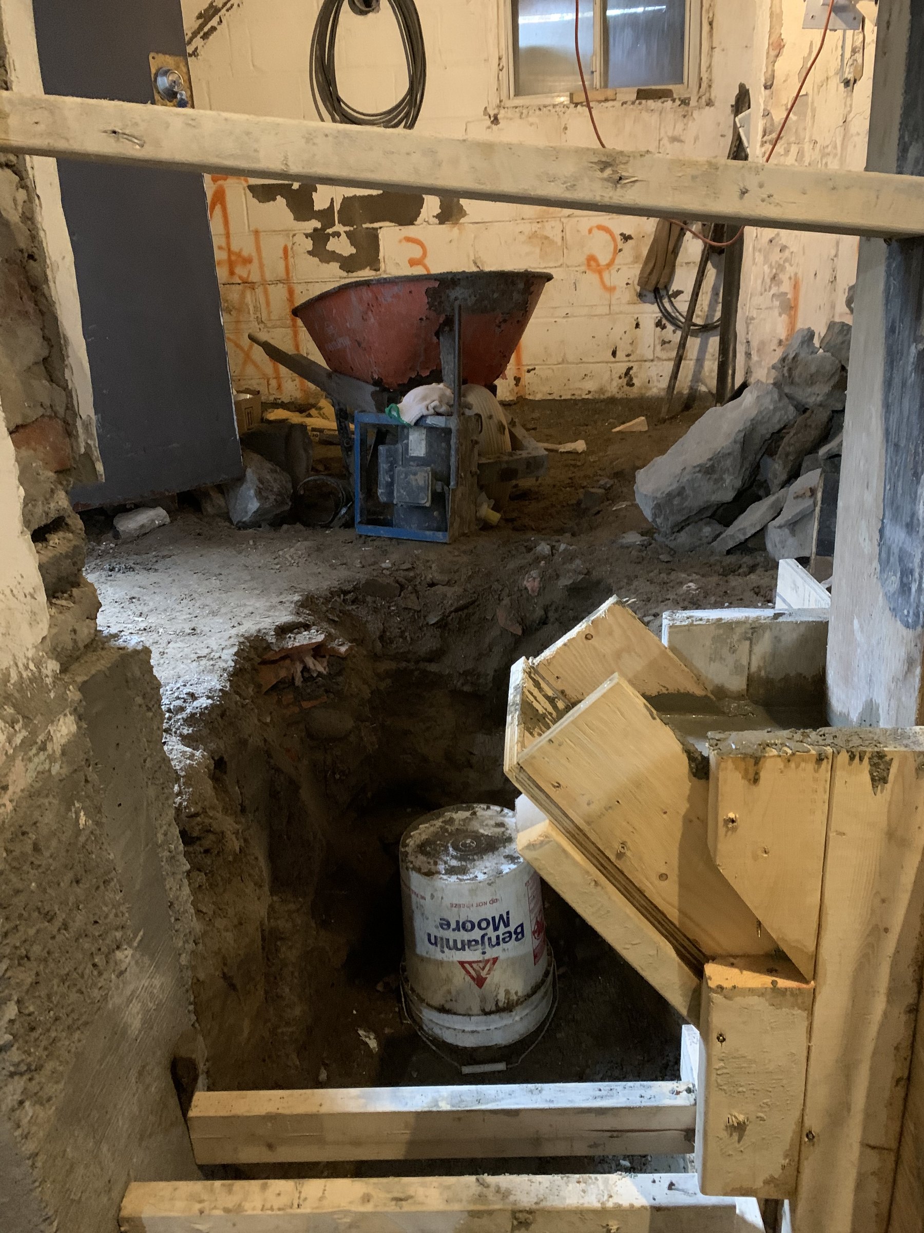 Basement underpinning — Dovercourt Village, Toronto