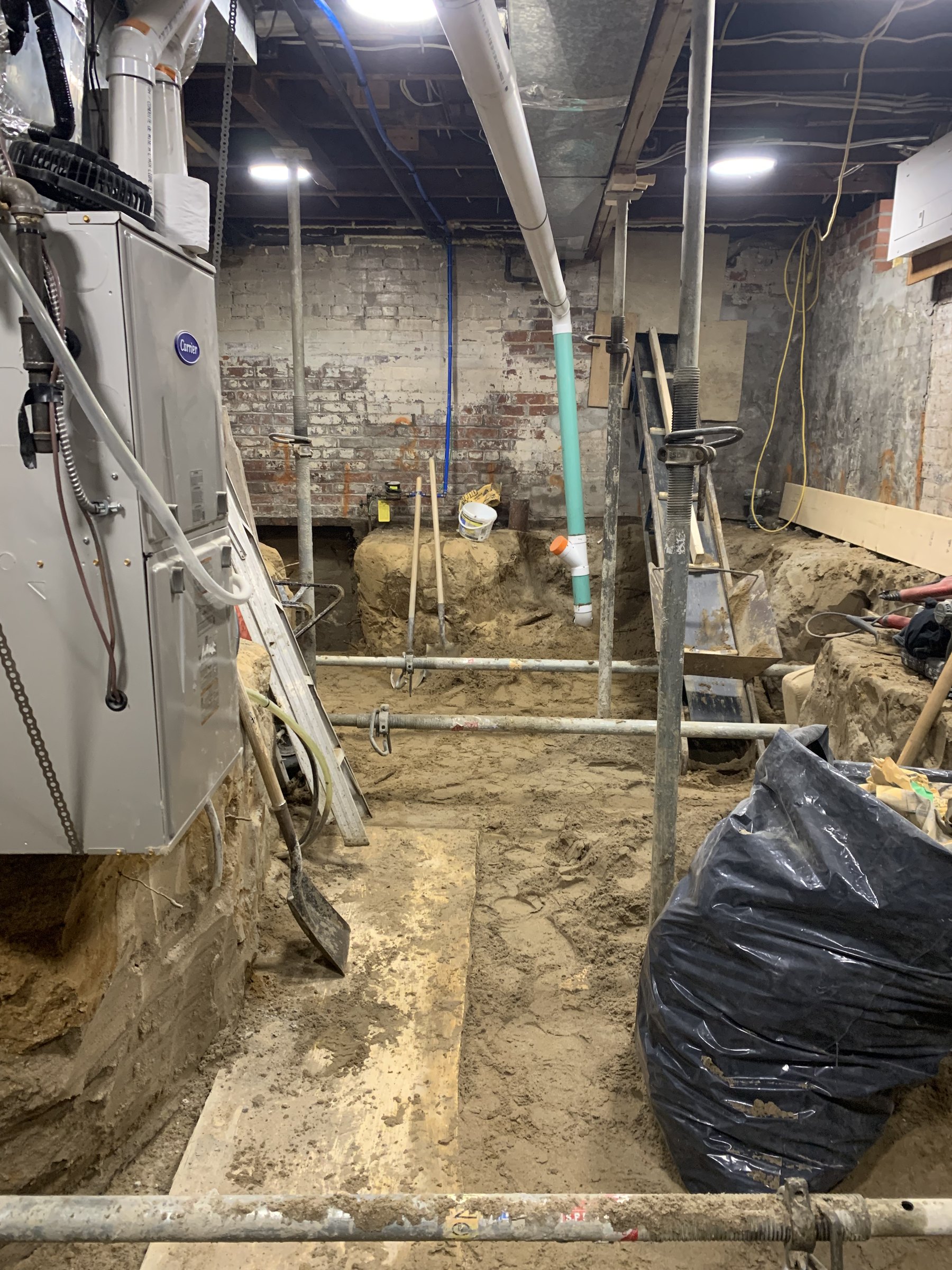 Basement underpinning — East York, Toronto