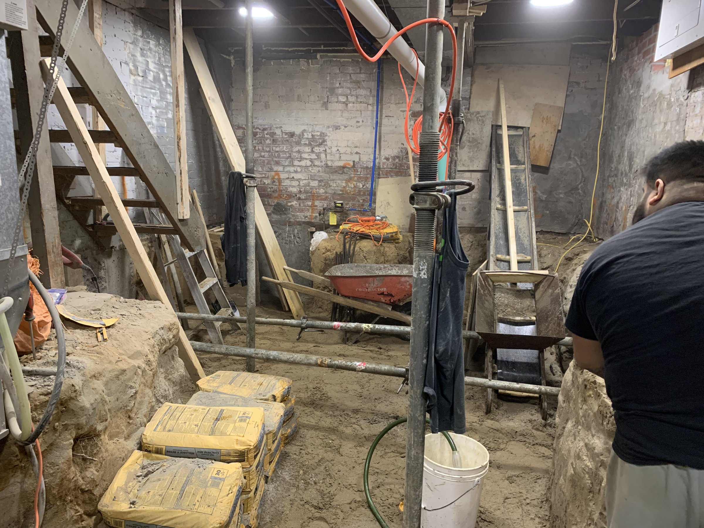 Basement underpinning — East York, Toronto