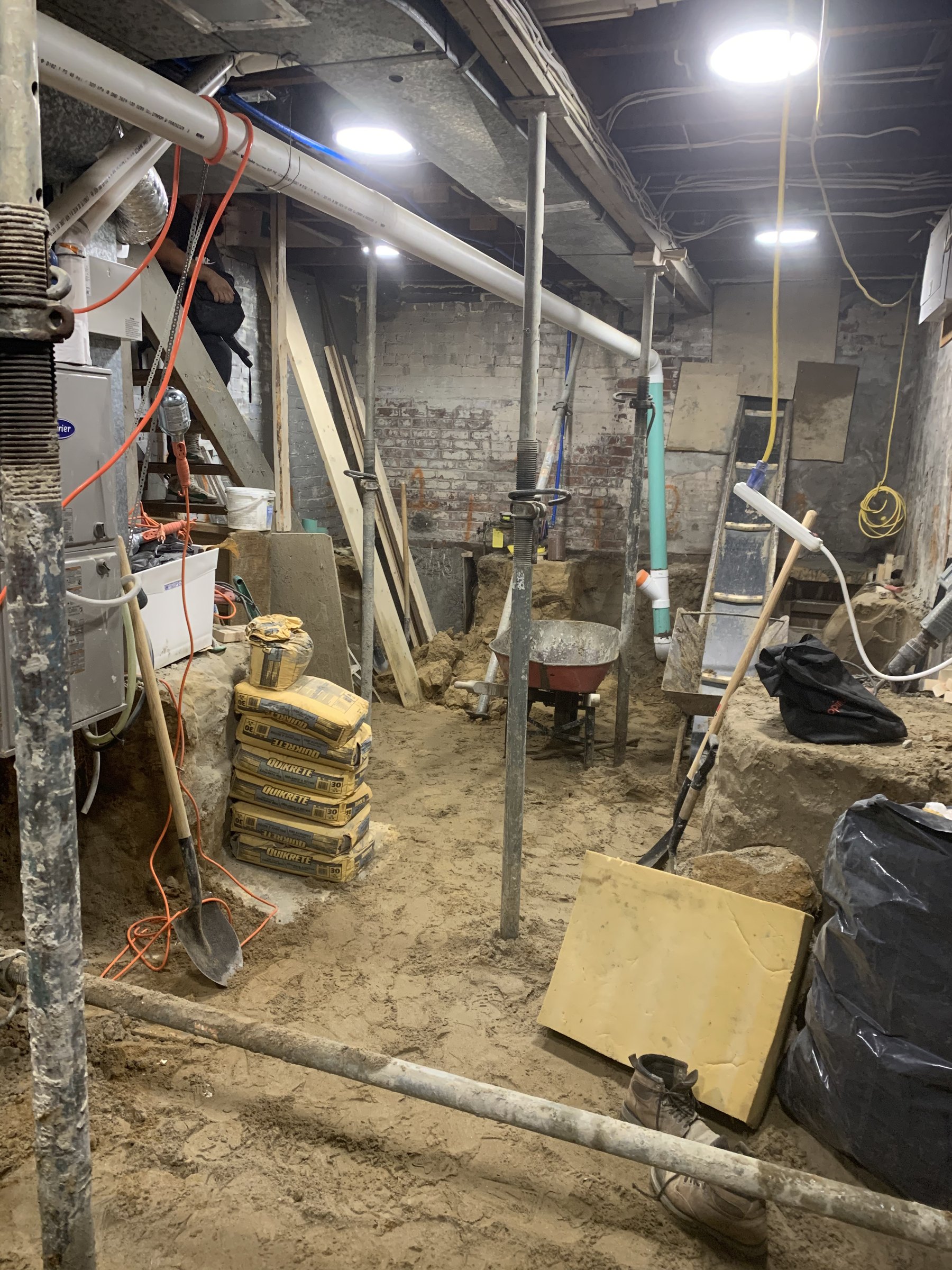 Basement underpinning — East York, Toronto
