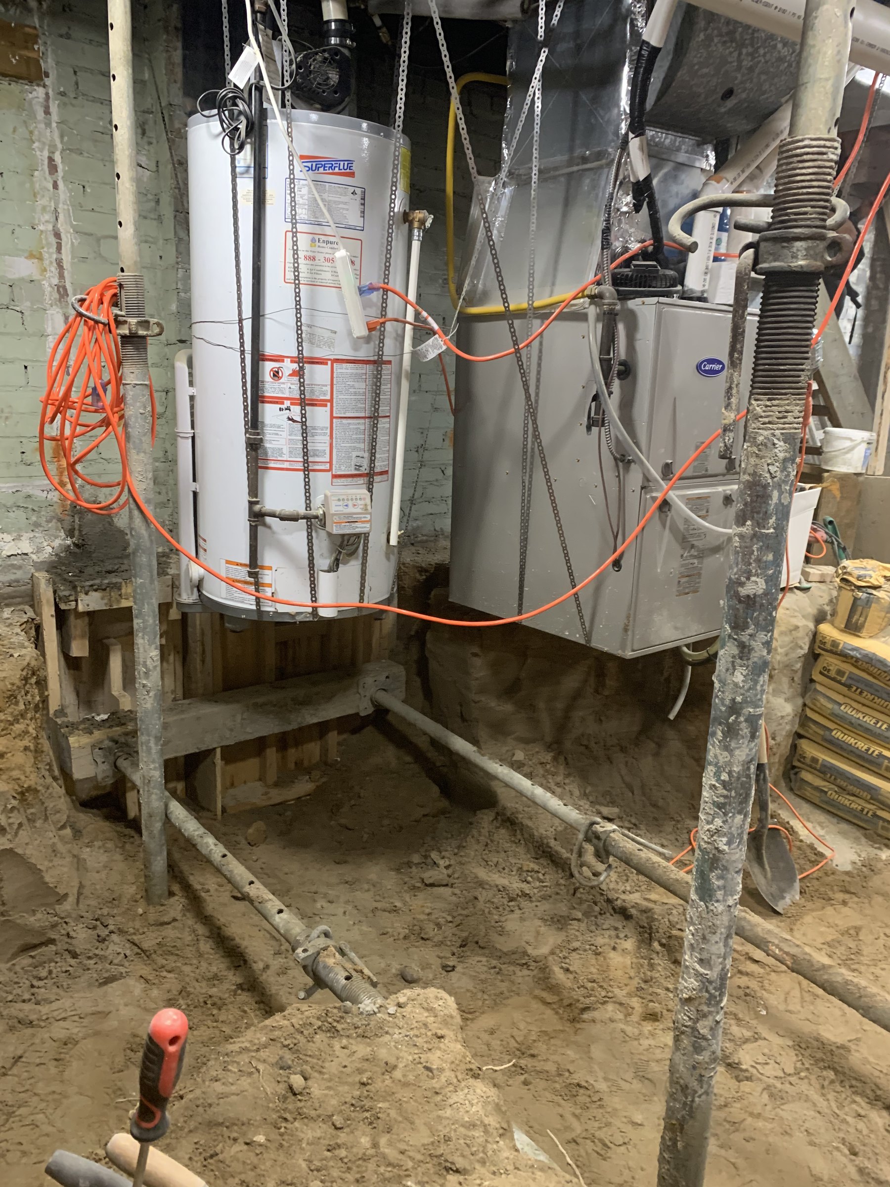 Basement underpinning — East York, Toronto