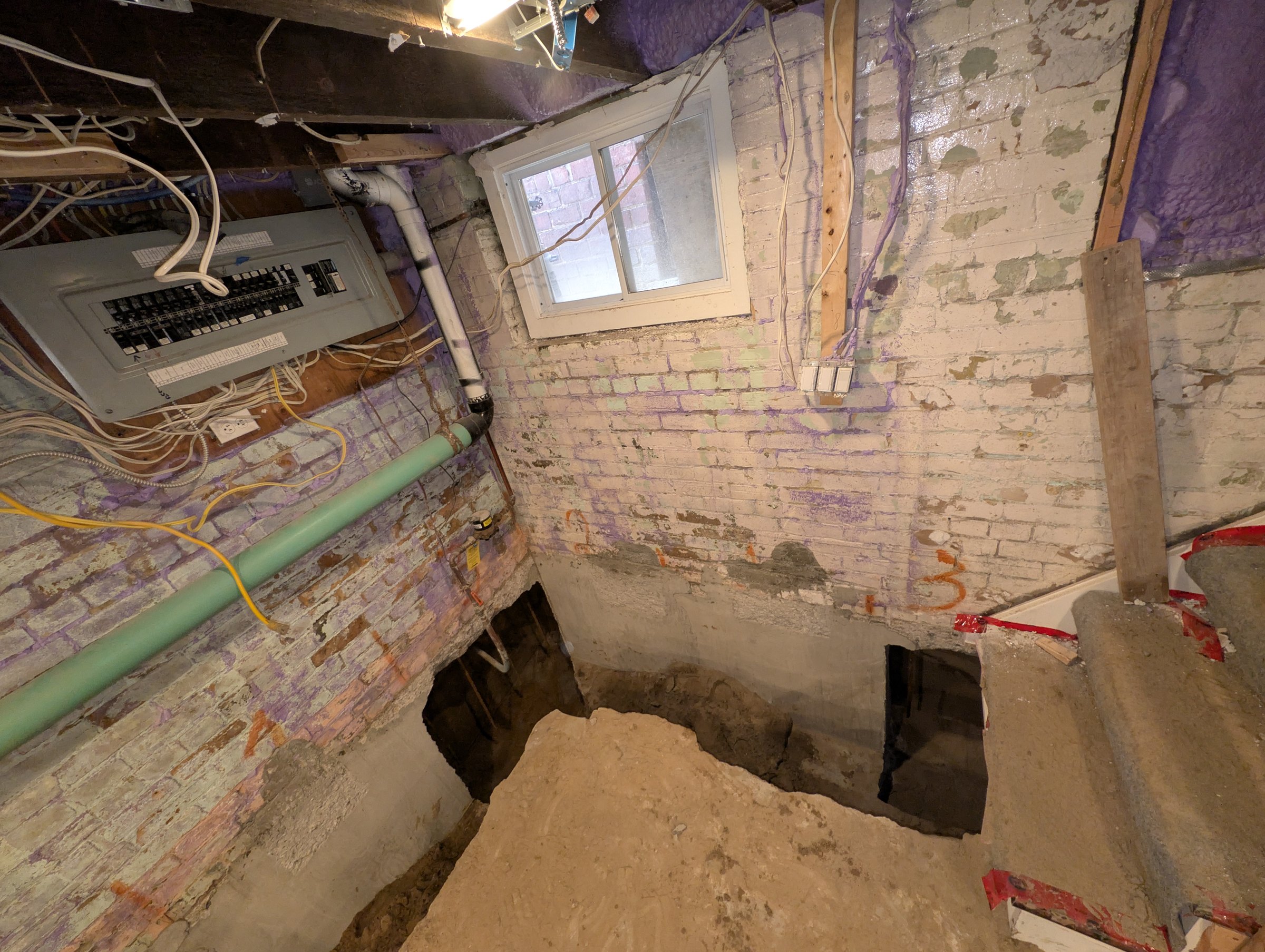 Basement underpinning — High Park North, Toronto