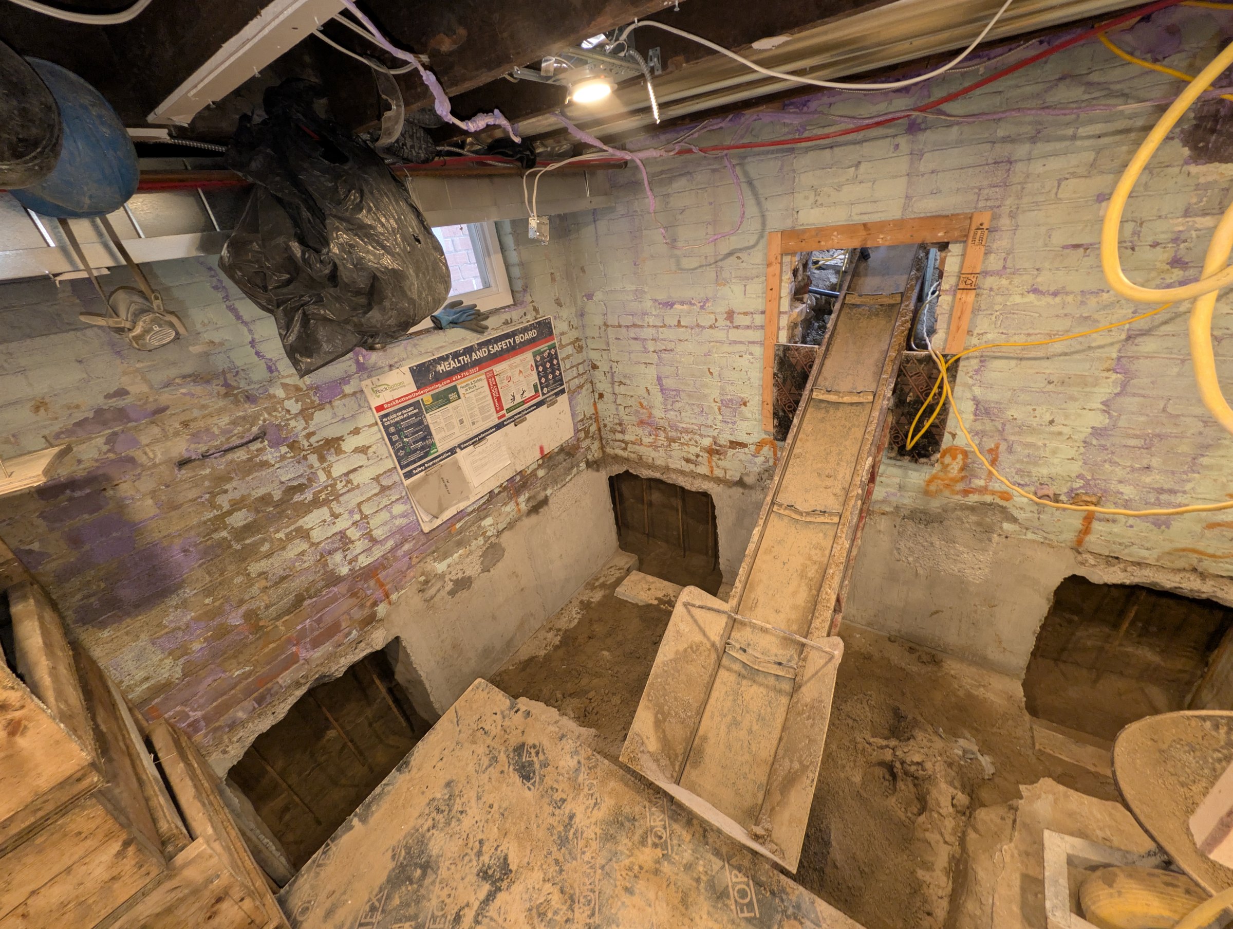 Basement underpinning — High Park North, Toronto