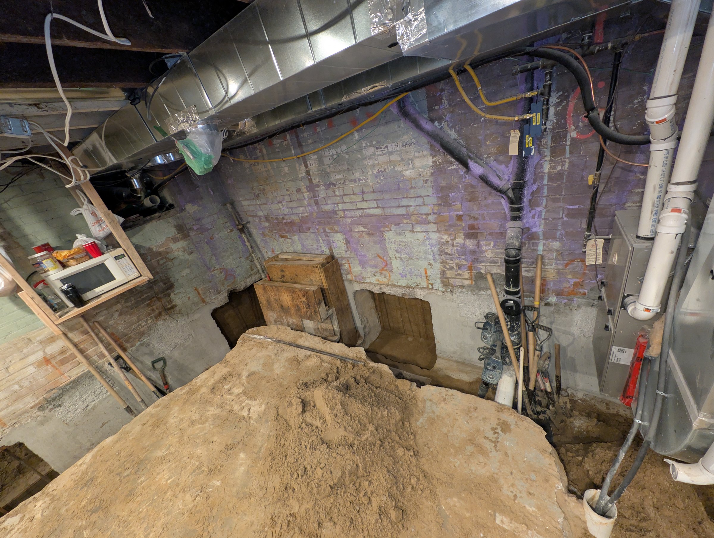 Basement underpinning — High Park North, Toronto