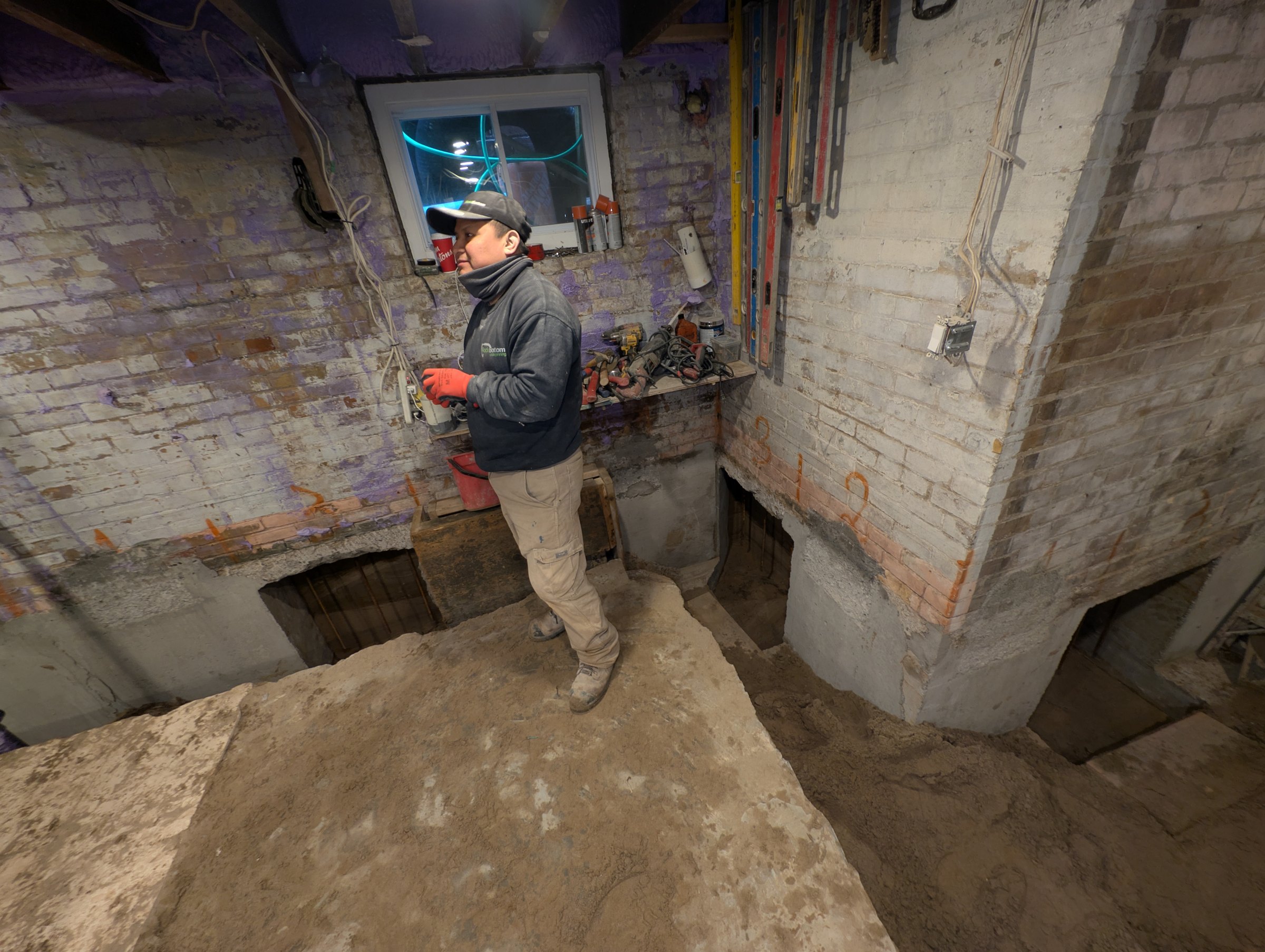 Basement underpinning — High Park North, Toronto