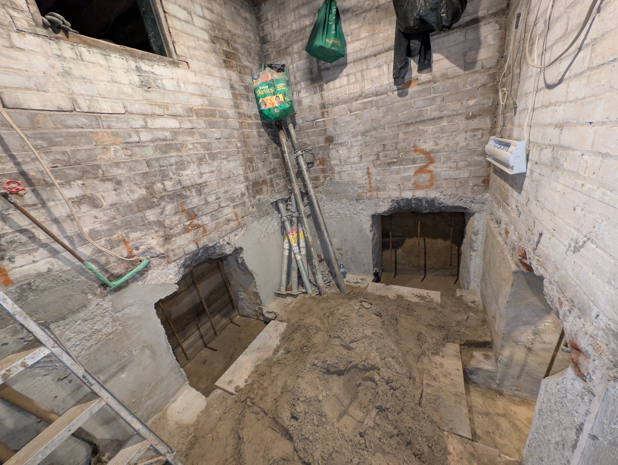 Basement underpinning — High Park North, Toronto
