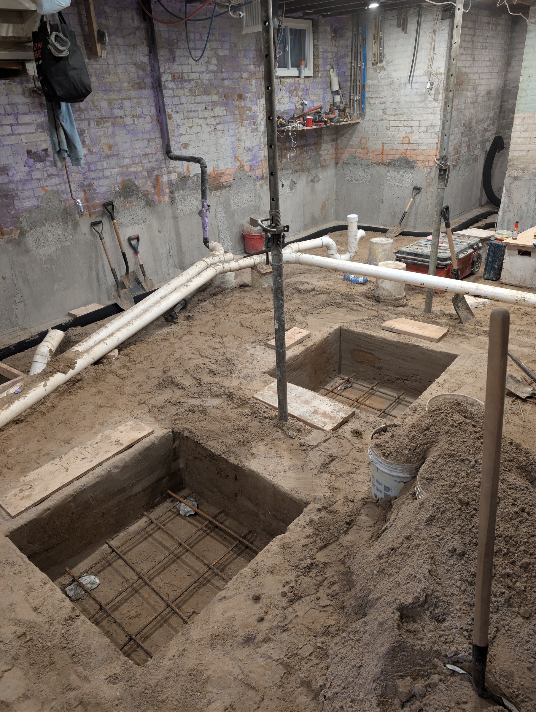 Basement underpinning — High Park North, Toronto