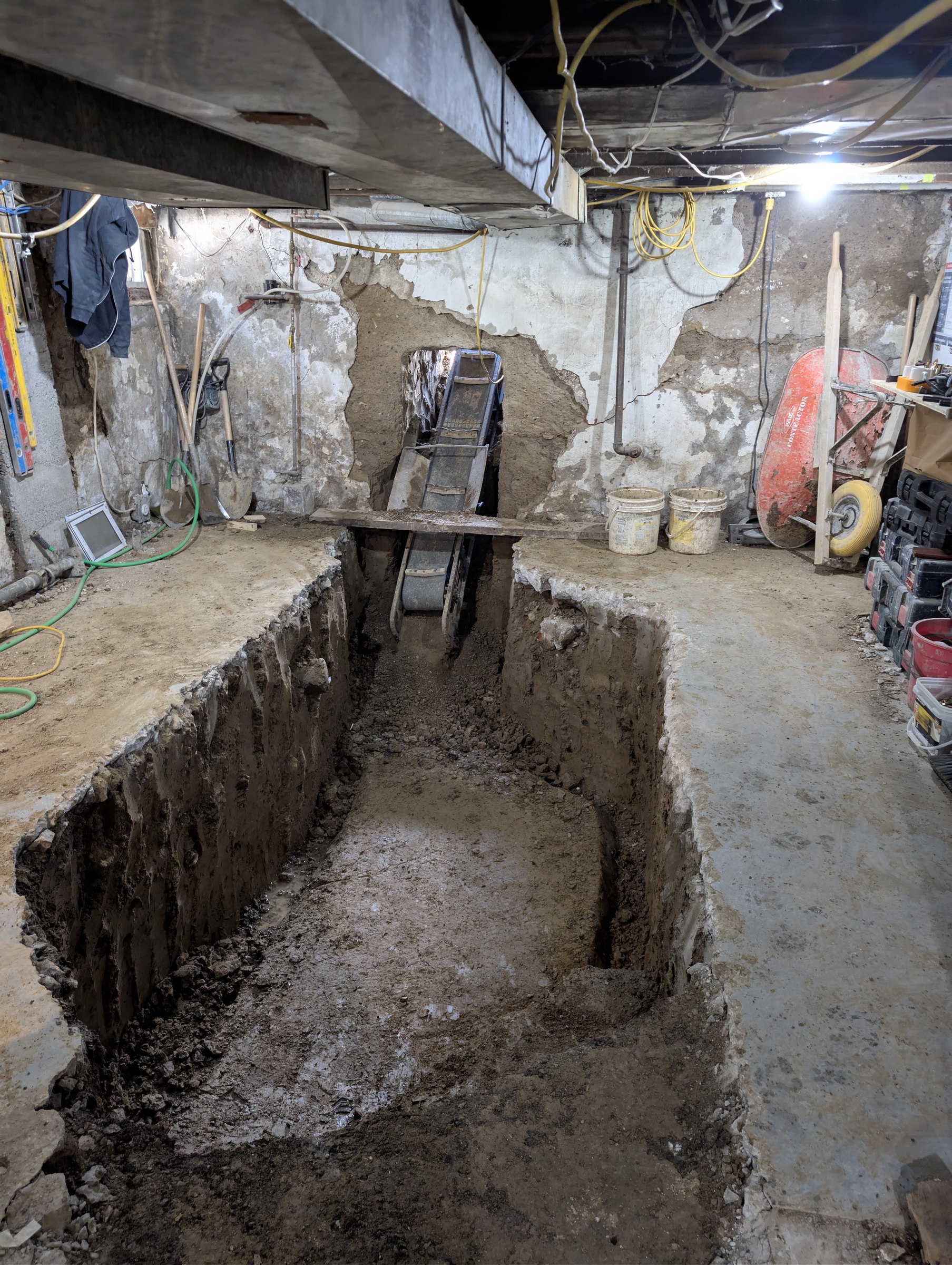 Basement underpinning — Wallace Emerson, Toronto