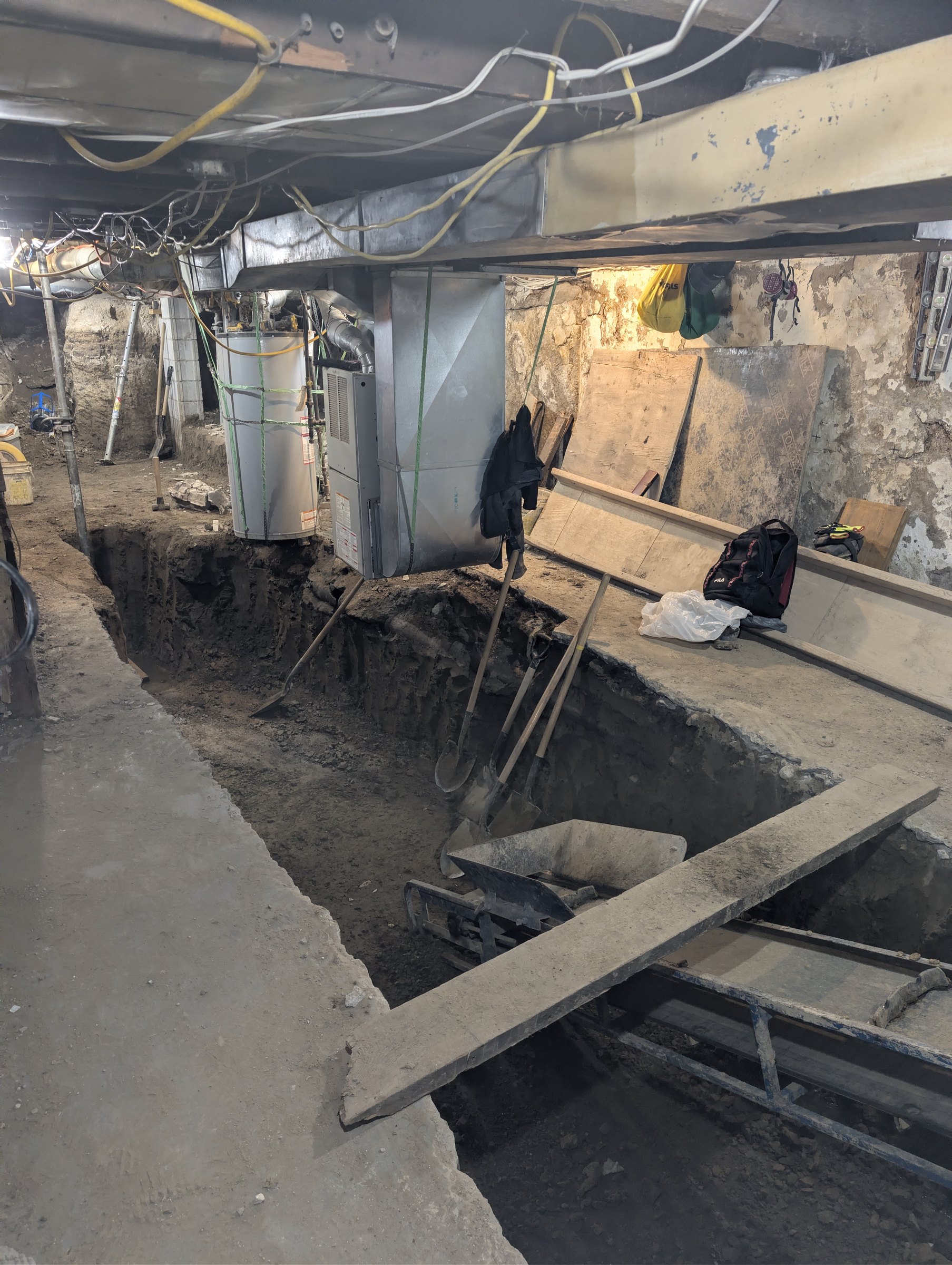 Basement underpinning — Wallace Emerson, Toronto