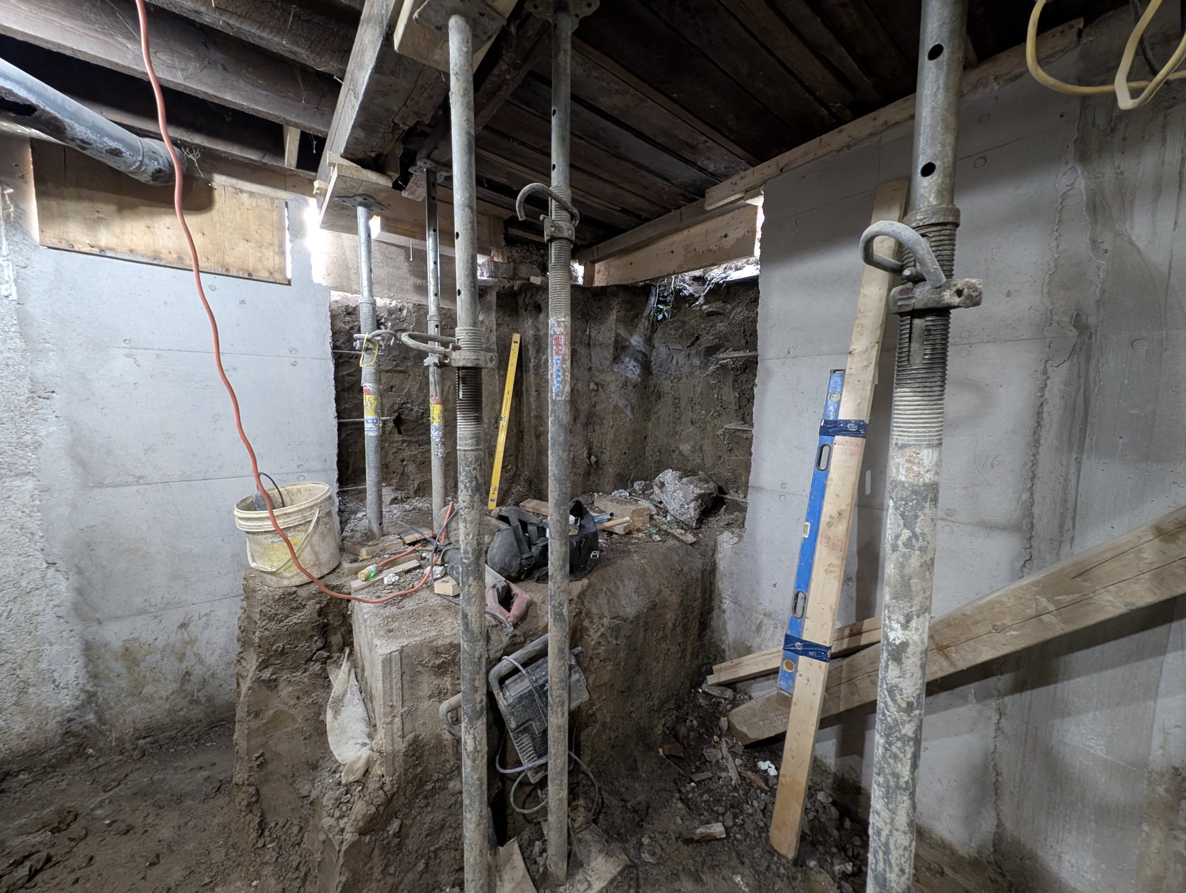 Basement underpinning — Wallace Emerson, Toronto